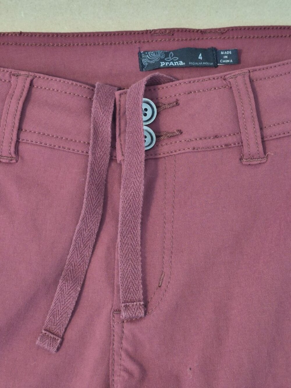 prAna Halle Pants Women’s 4 Regular Burgundy Stretch Zion Hiking Outdoor Bootcut - Picture 3 of 13